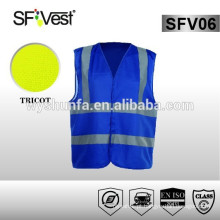 2015 Novos produtos High Visibility Clothing Atacado olá veste azul colete reflexivo executando